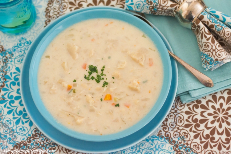 Crock Pot Cauliflower Soup - Easy Crock Pot Recipe
