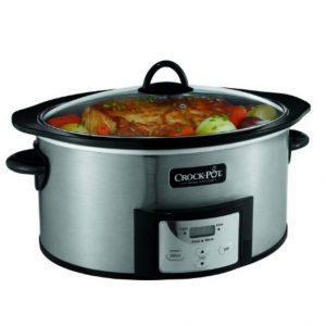 Crock Pot 6 Quart Programmable slow cooker with browning feature-stainless steel