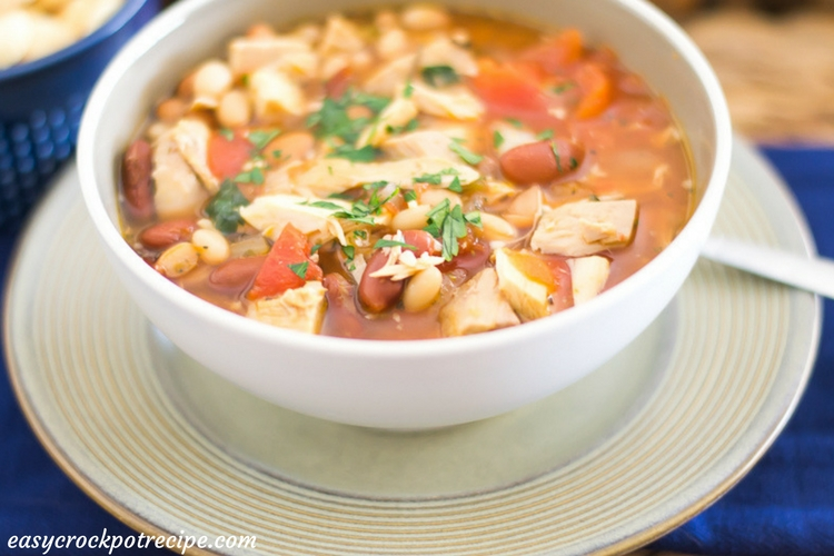 Easy Crock Pot Turkey Soup recipe via easycrockpotrecipe.com